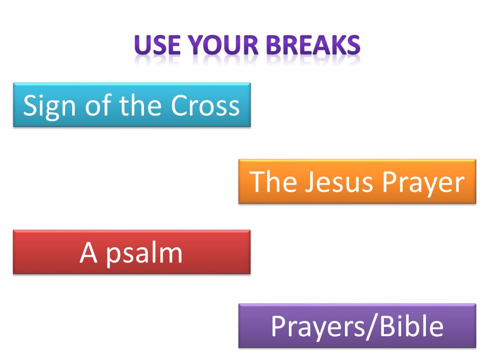 Sign of the Cross The Jesus Prayer A psalm Prayers/Bible