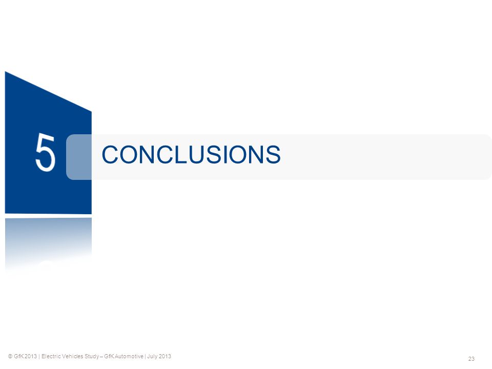 © GfK 2013 | Electric Vehicles Study – GfK Automotive | July CONCLUSIONS