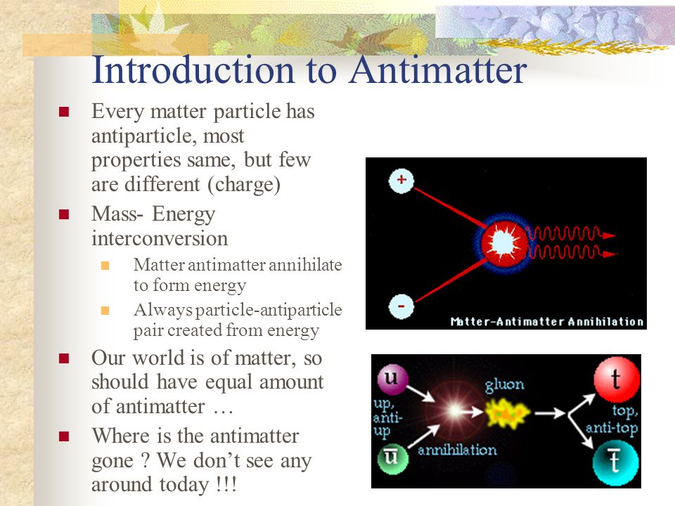 an analysis of anti matter in particle physics The eiroforum paper on science 1 introduction physics is an experimental science and as such the experimental basis for any physical theory is extremely important the relationship between 8-7-2017 housing in the santa clara region of california is insanely expensive tech companies have taken to building modern day versions of mill towns just. an analysis of anti matter in particle physics The eiroforum paper on science 1 introduction physics is an experimental science and as such the experimental basis for any physical theory is extremely important the relationship between 8-7-2017 housing in the santa clara region of california is insanely expensive tech companies have taken to building modern day versions of mill towns just.