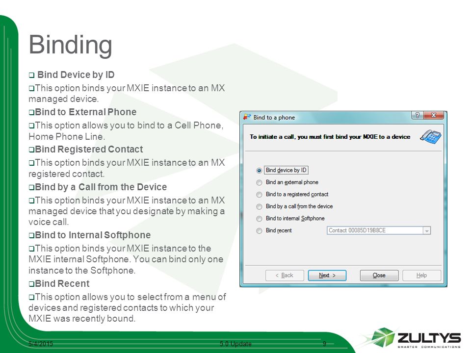 Binding  Bind Device by ID  This option binds your MXIE instance to an MX managed device.