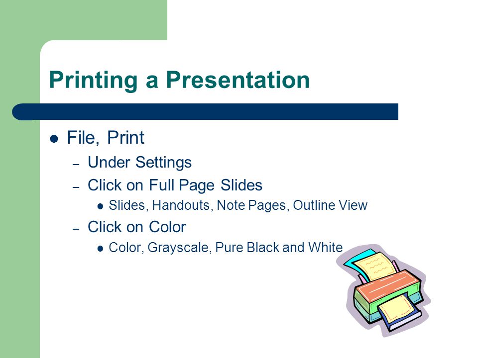 Running a Presentation Slide Show tab, Start Slide Show group, From Beginning OR F5 – Computer acts like a slide projector.