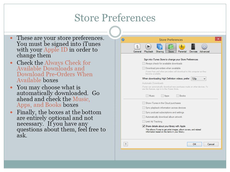 Store Preferences These are your store preferences.