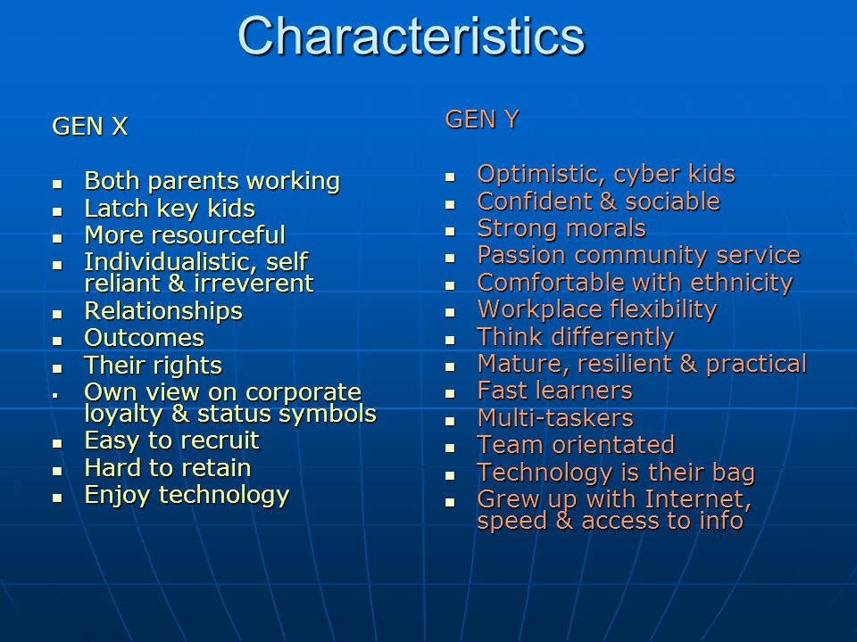 gen x characteristics