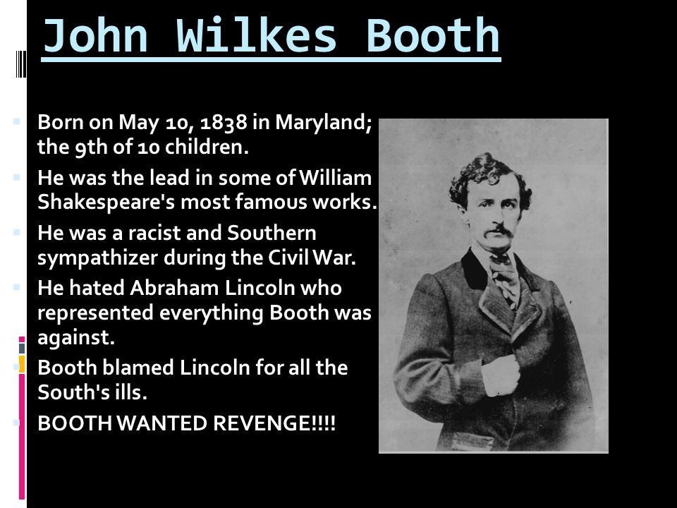 Image result for abraham lincoln john wilkes booth photo