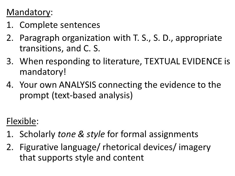 paragraph organization