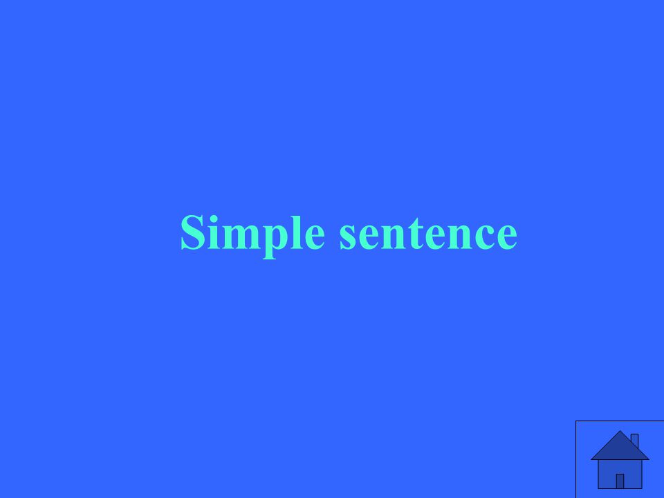 Simple sentence