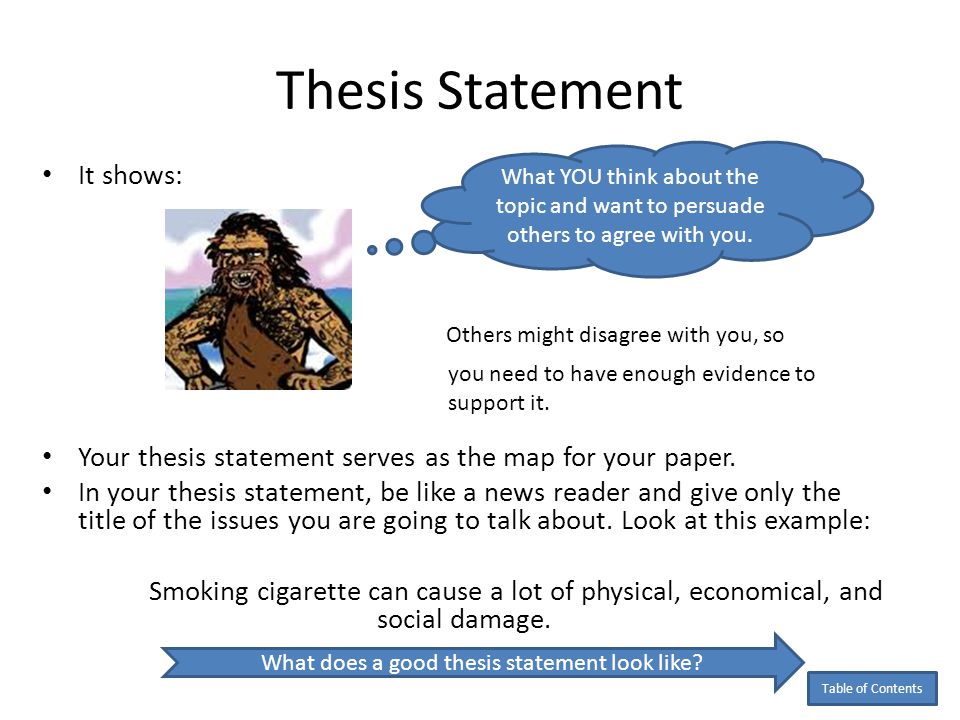 Making A Good Thesis Statement