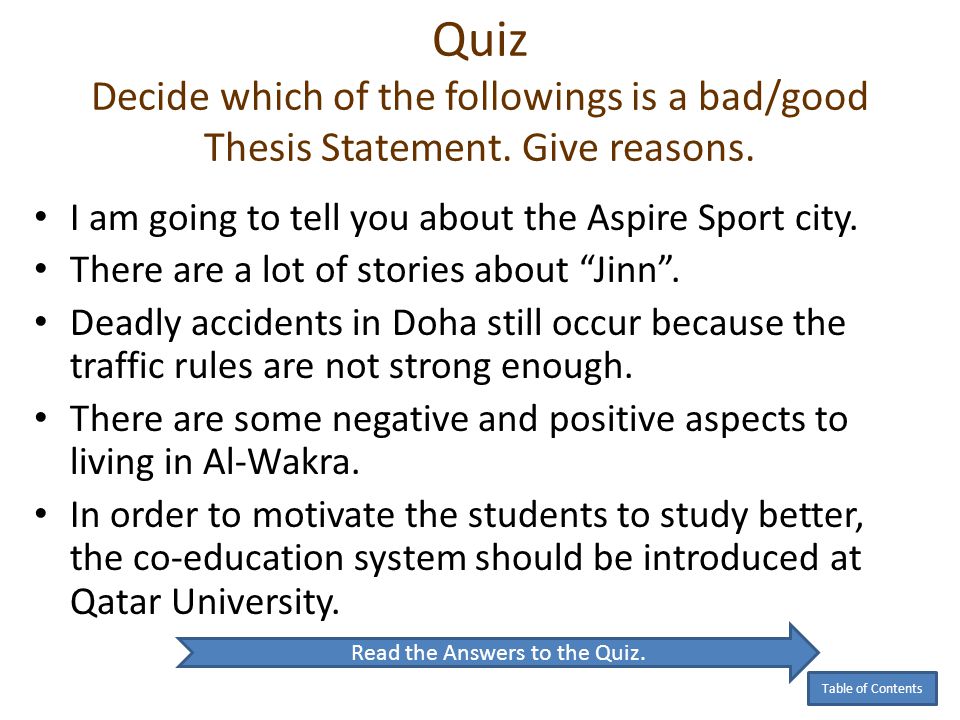Dissertation Order Of Contents