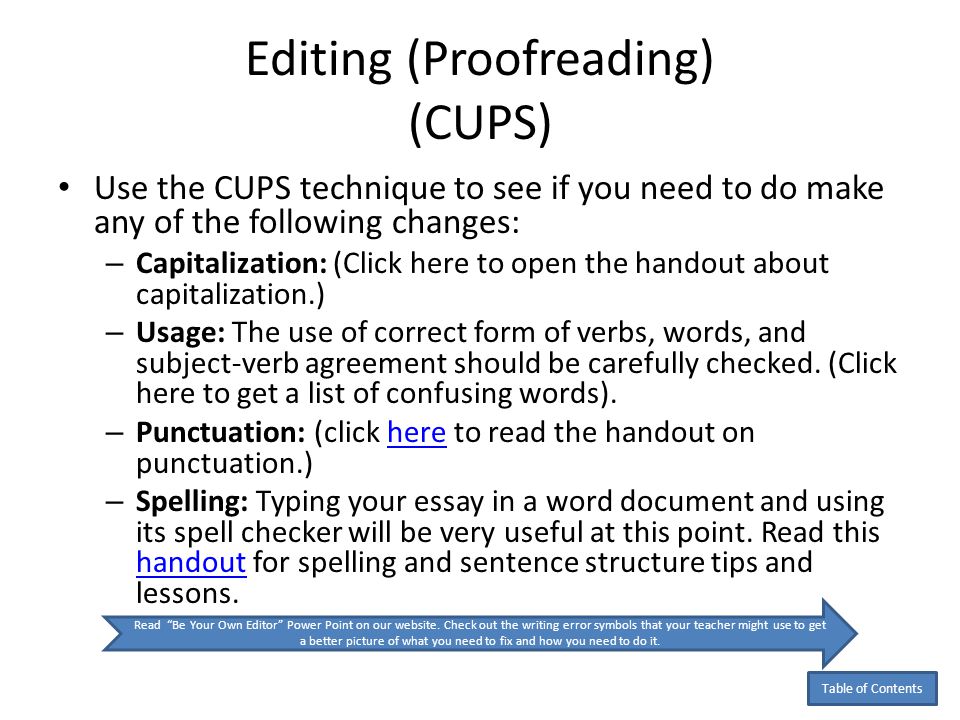 Online Essay Proofreader