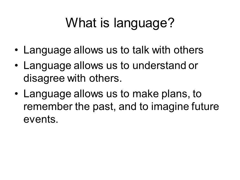What is language.