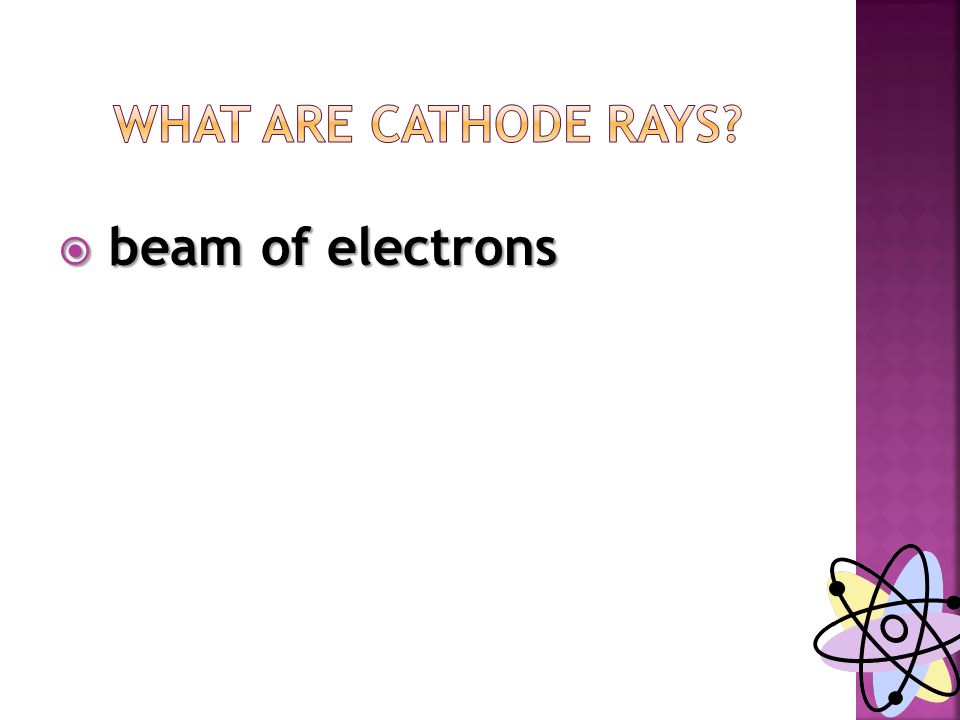  beam of electrons