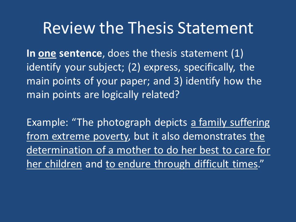 Poverty Essay Thesis