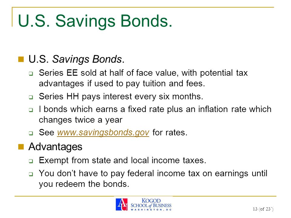 13 (of 23`) U.S. Savings Bonds.