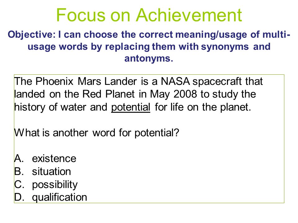 achievement words