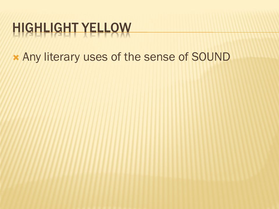  Any literary uses of the sense of SOUND