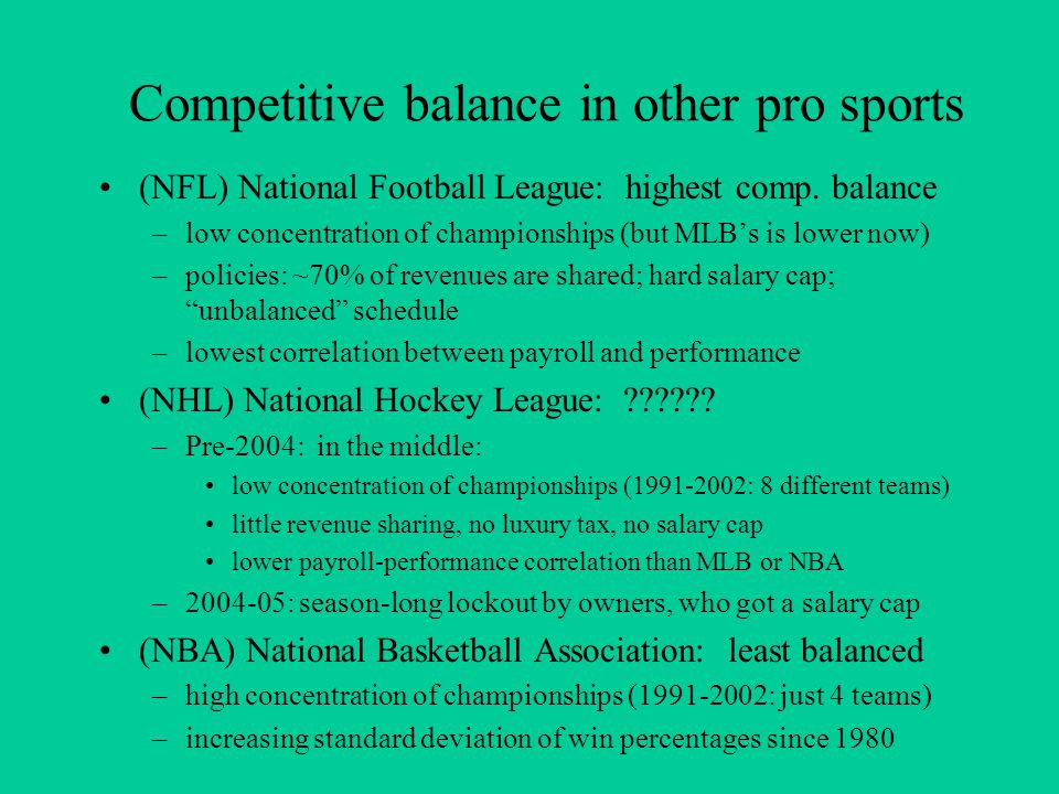 competitive balance competitive balance