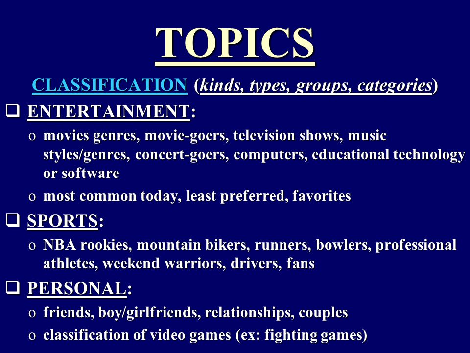 classification essay on moviegoers Explore our list of 50 classification essay topics that you can use for your academic assignment writing today. classification essay on moviegoers Explore our list of 50 classification essay topics that you can use for your academic assignment writing today.