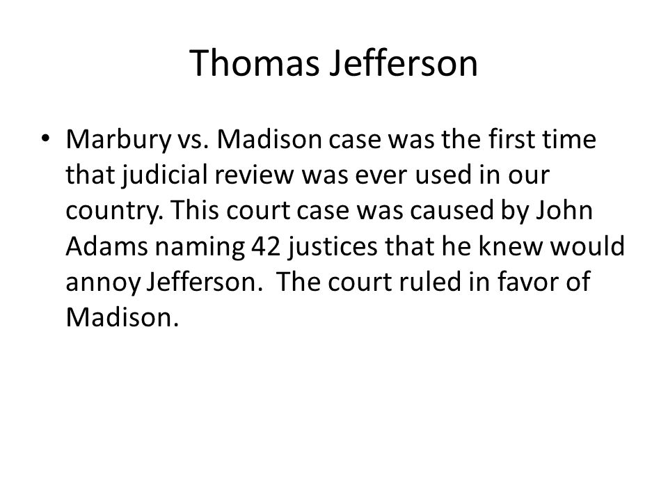 Thomas Jefferson Marbury vs.