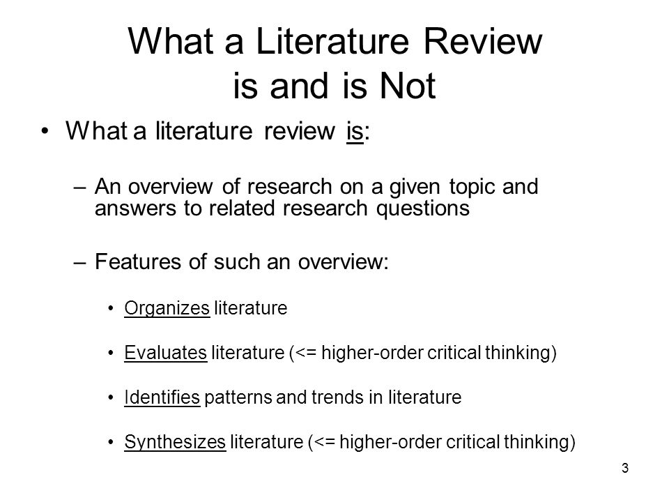 How to write review of related literature in thesis