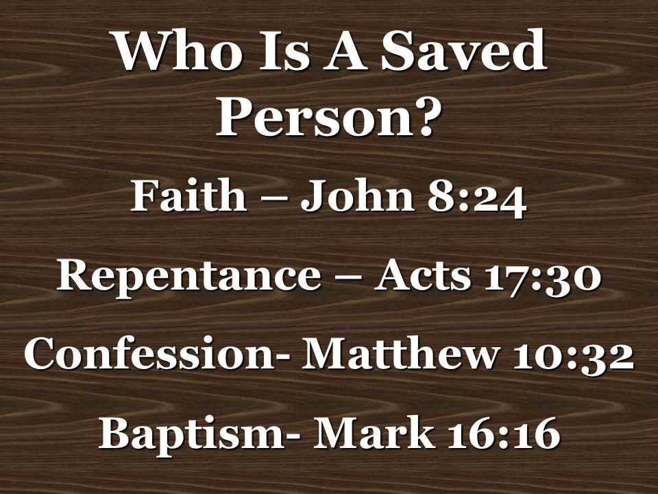 Who Is A Saved Person.