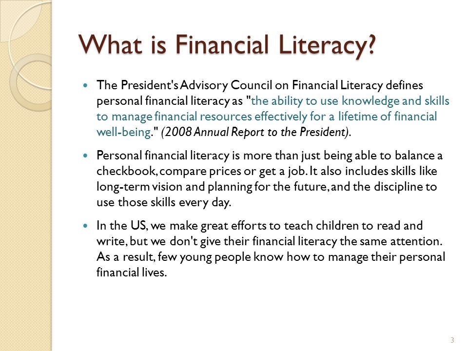 What is Financial Literacy.