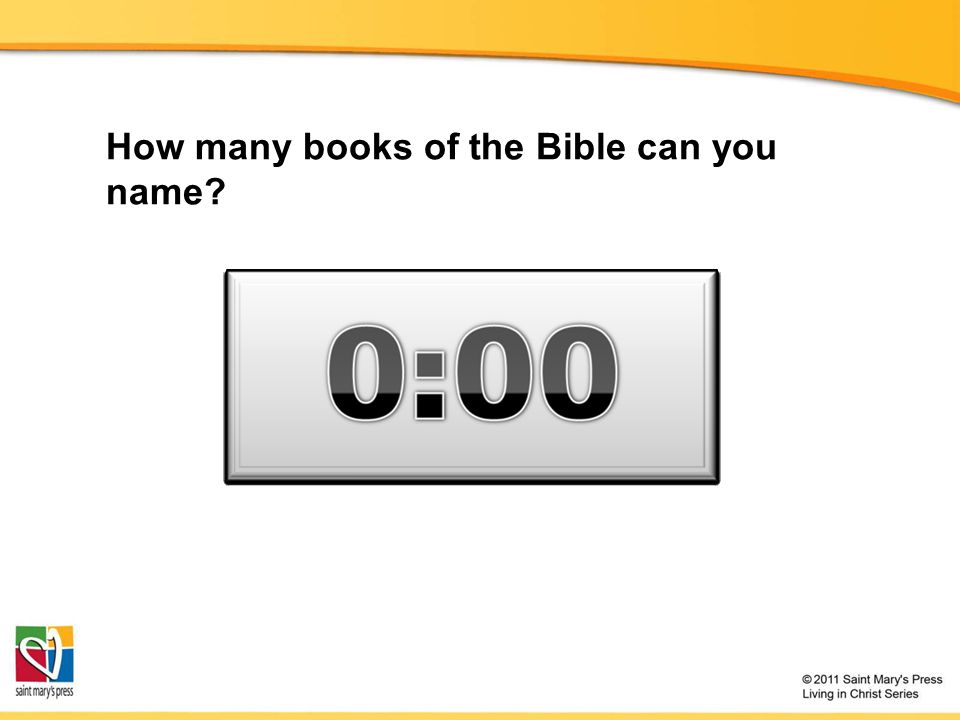 How many books of the Bible can you name