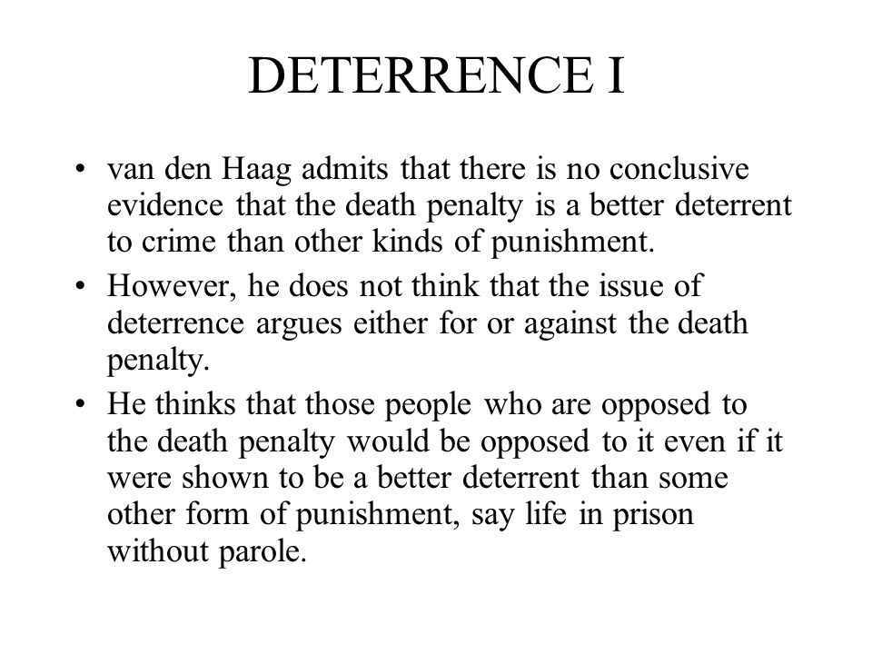 Argumentative essays death penalty not a deterrent