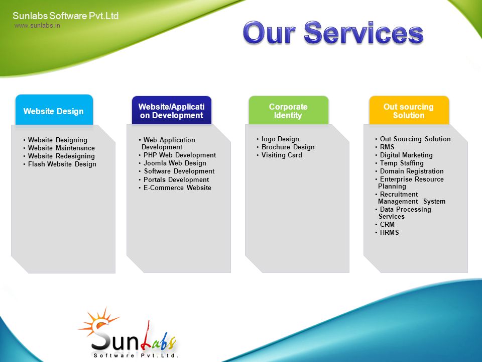 Sunlabs Software (P) LIMITED.(SSPL) is one of the excellent service providers in India, offering a software development and variety of website designing services to organizations.