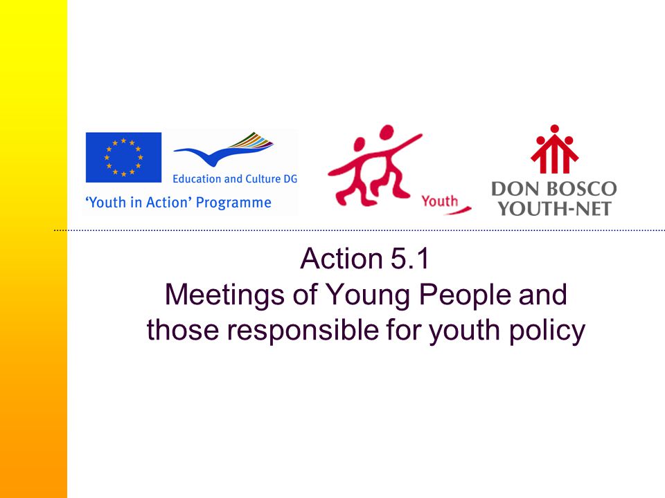 Action 5.1 Meetings of Young People and those responsible for youth policy