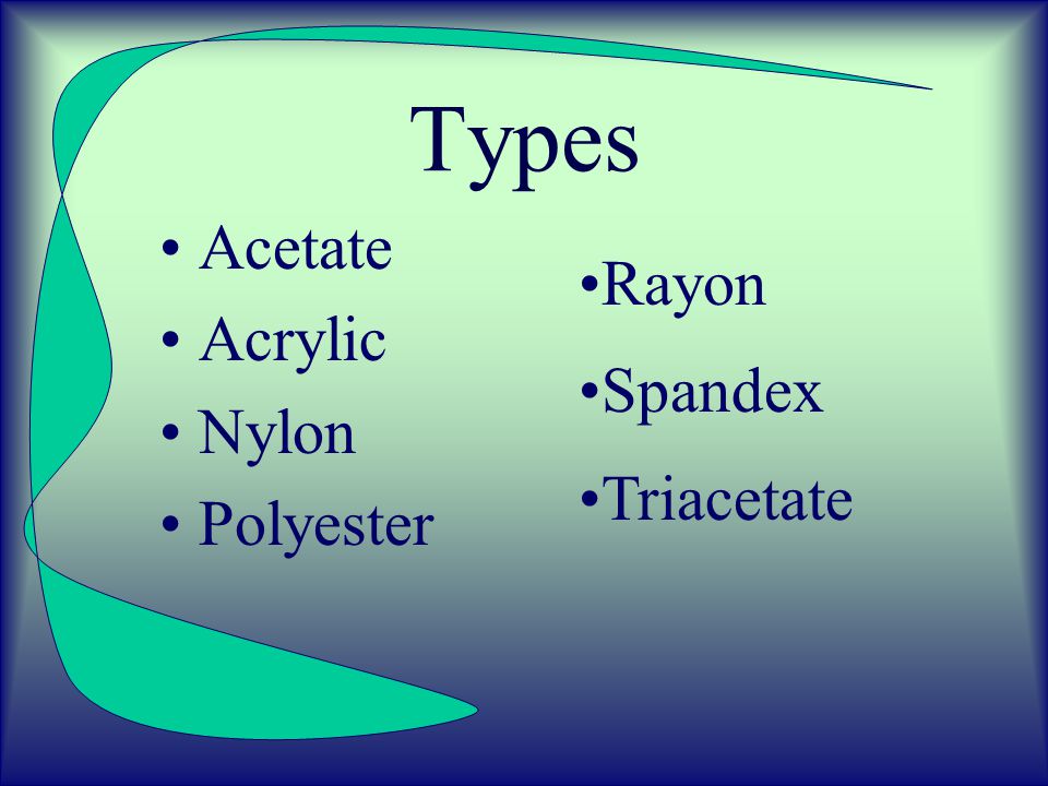 Name Generic Name Trade Name Spandex Lycra®