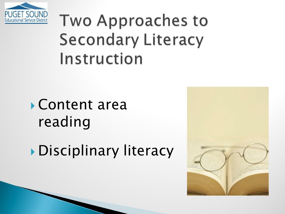  Content area reading  Disciplinary literacy