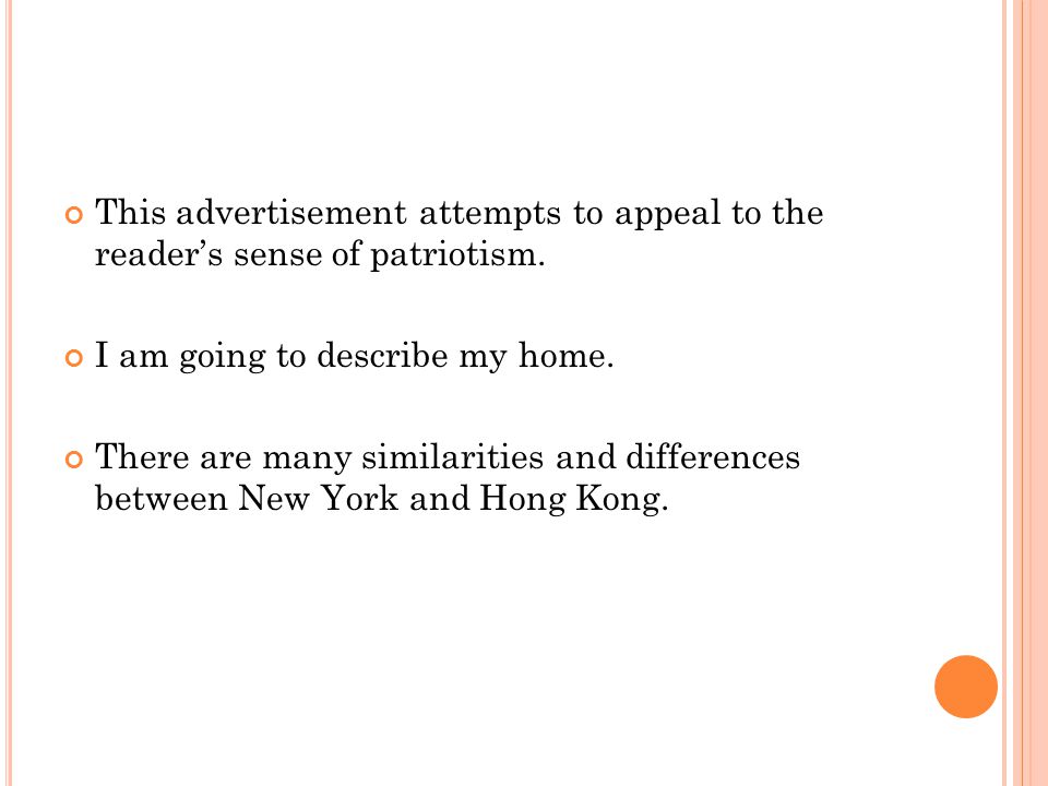 This advertisement attempts to appeal to the reader’s sense of patriotism.
