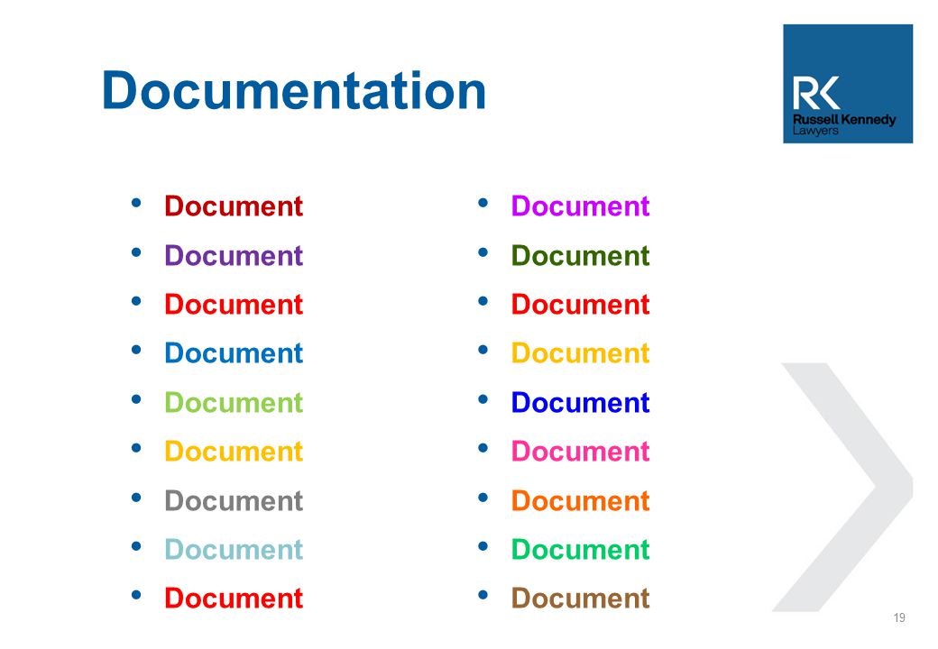 Documentation 19 Document