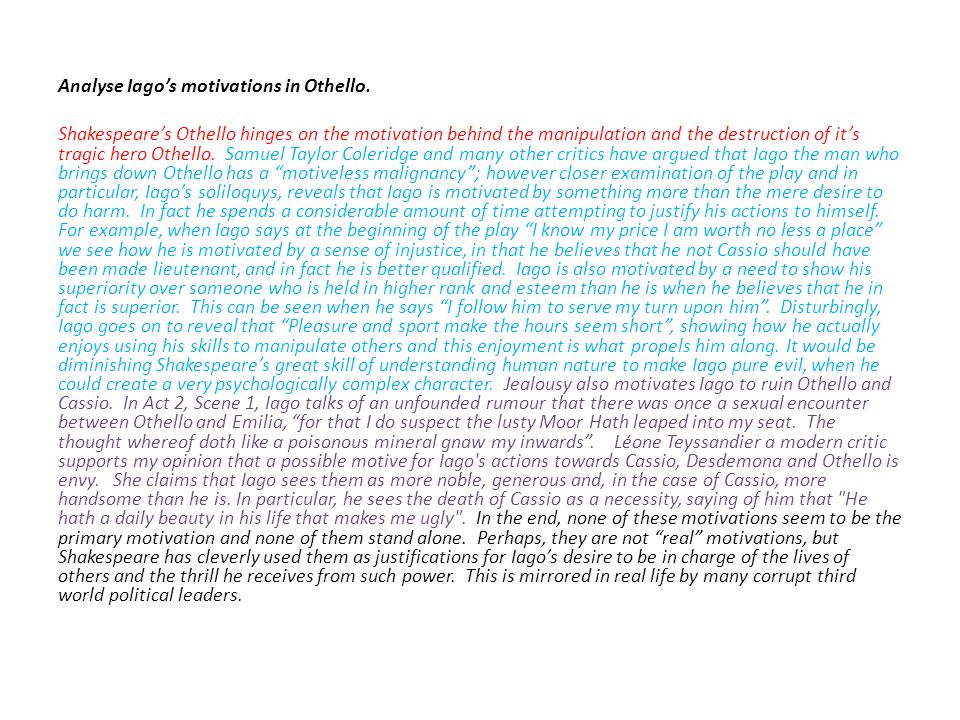 othello manipulation thesis othello manipulation thesis