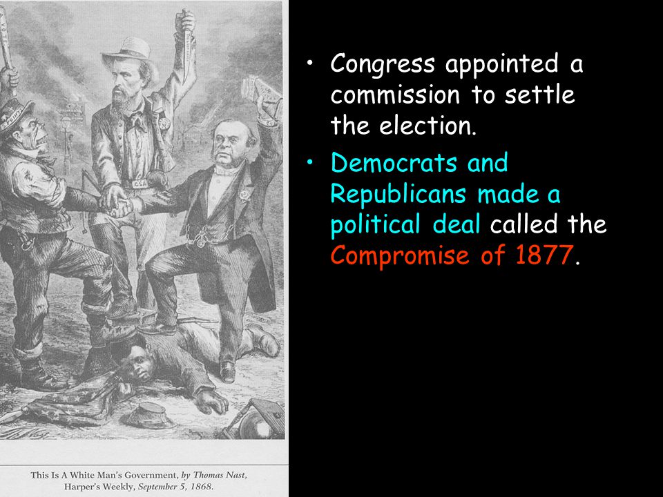Congress appointed a commission to settle the election.
