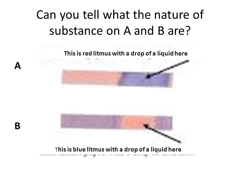 Can you tell what the nature of substance on A and B are.