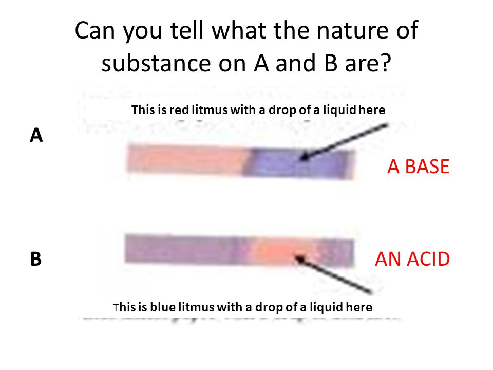 Can you tell what the nature of substance on A and B are.