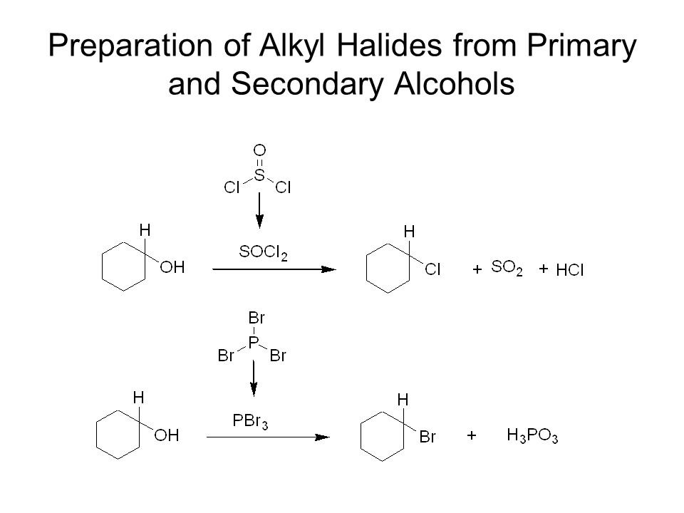 alkyl halides.