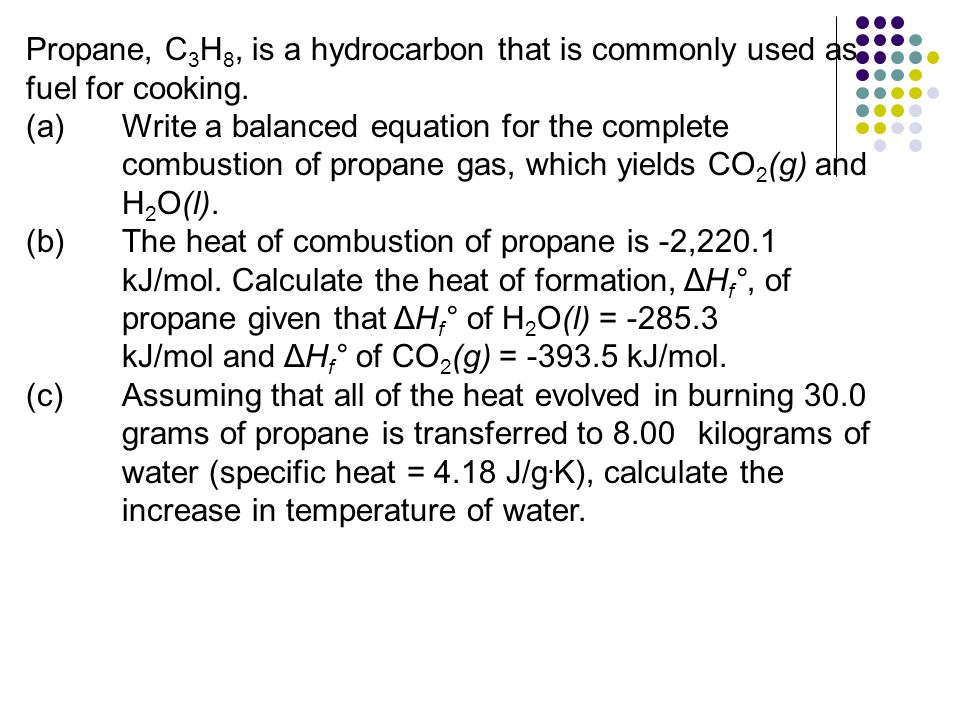 Chemistry 2 Ib Semester 1 Final Exam Review Which Of The Following 7 Propane
