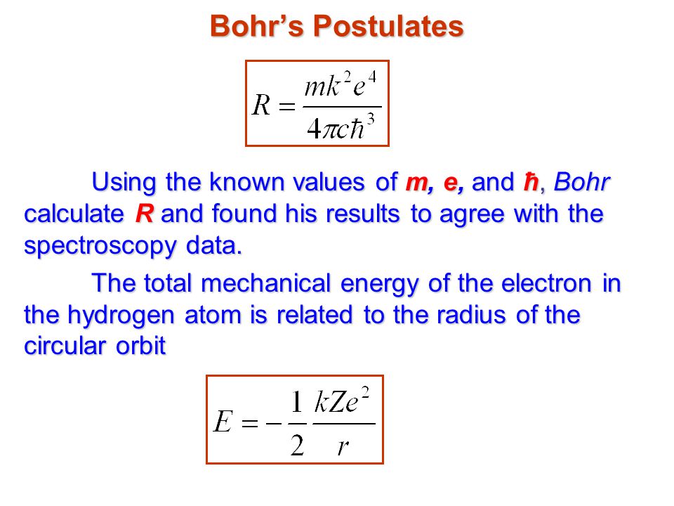 The Nuclear Atom History 450 Bc Democritus Idea That 56 Bohr S Postulates