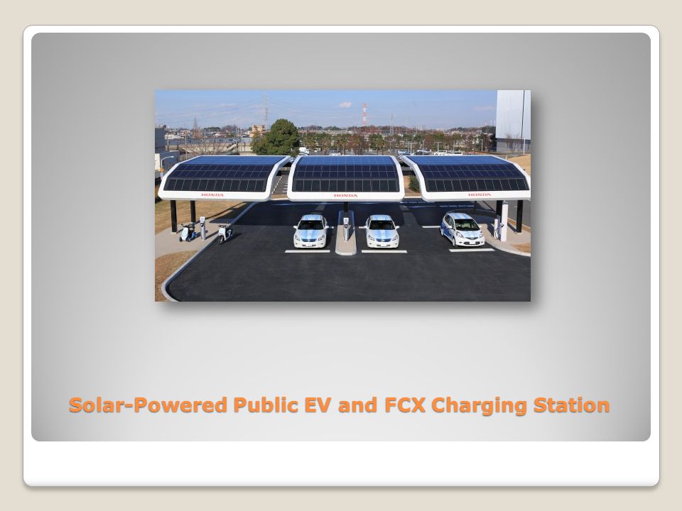 Solar-Powered Public EV and FCX Charging Station