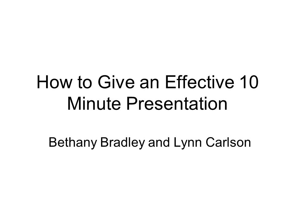 how many slides is a 10 minute presentation