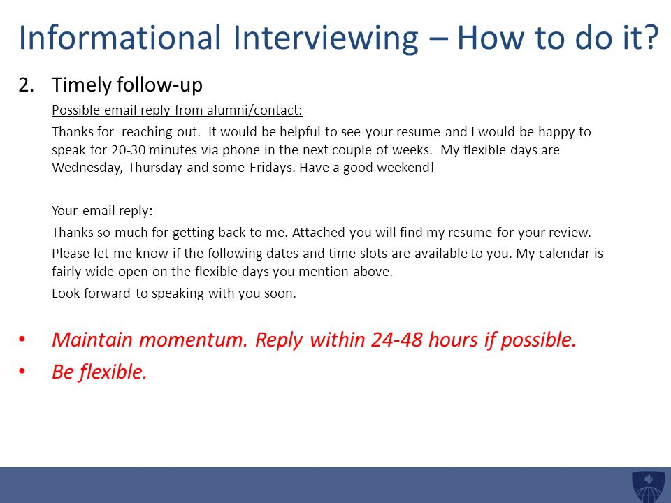 Informational Interviewing – How to do it.