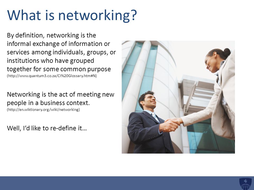 What is networking.