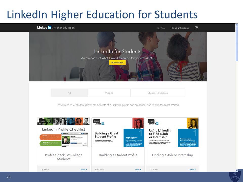LinkedIn Higher Education for Students 28