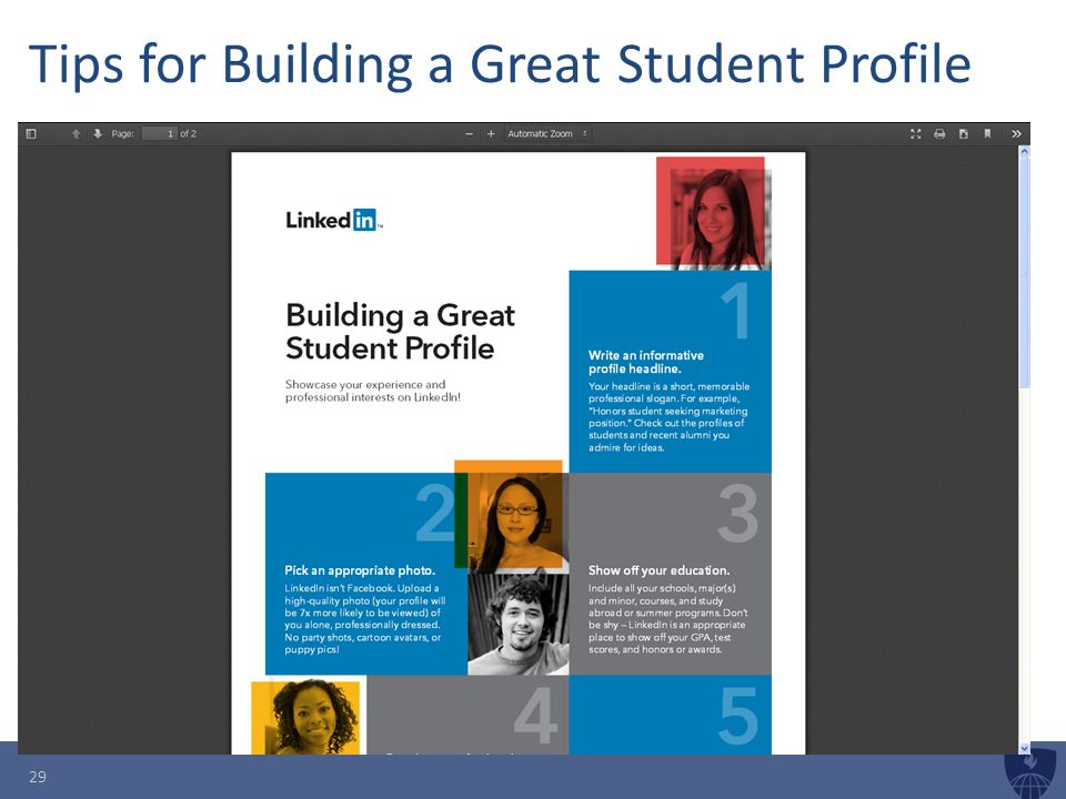 Tips for Building a Great Student Profile 29