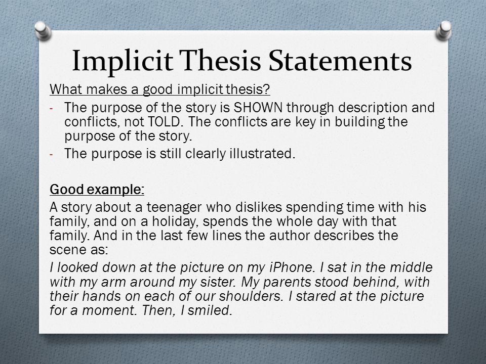 How to write a conflict thesis statement