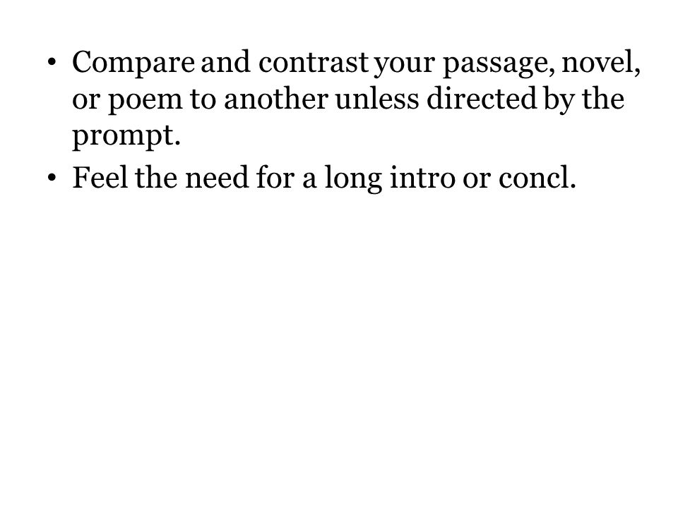 Compare And Contrast Poetry Essay