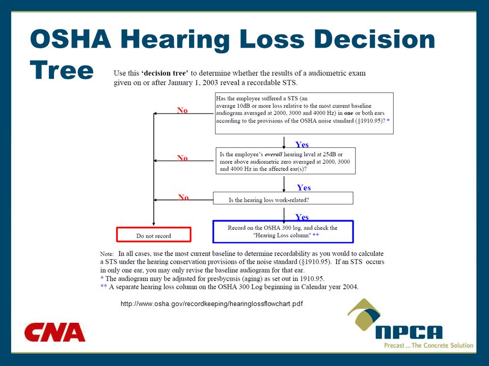 OSHA Hearing Loss Decision Tree