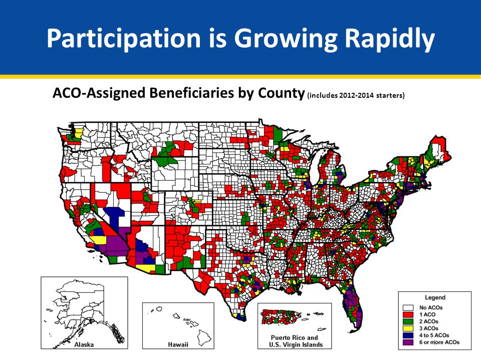 Participation is Growing Rapidly ACO-Assigned Beneficiaries by County (includes starters) 7